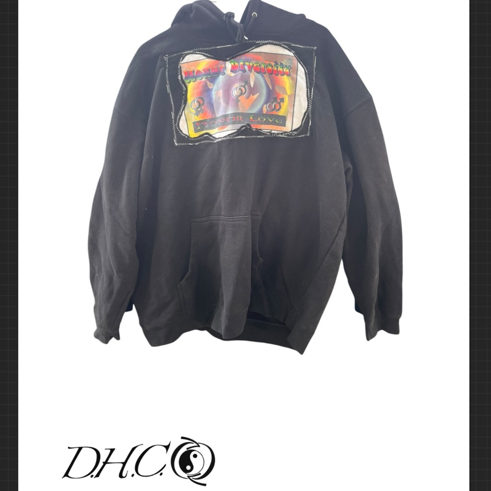 Black Graphic Hoodie